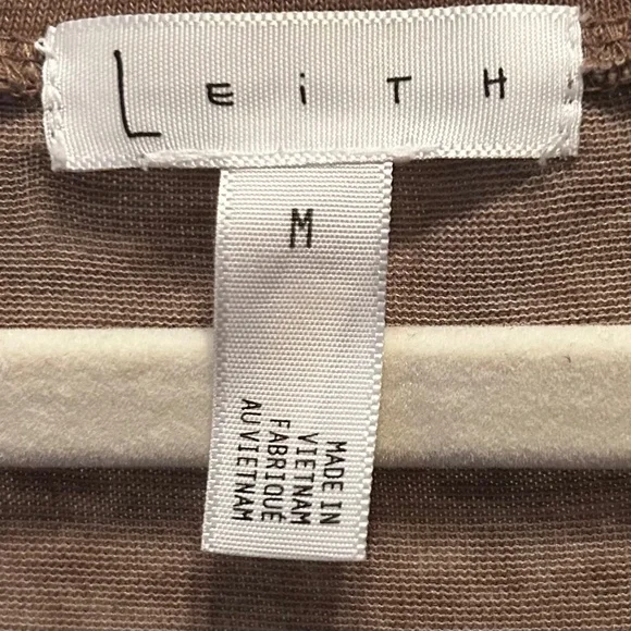 Leith Women's Sleeveless Dress Ruched Knee Length Tank Dress Light Brown Size Me - Picture 3 of 5